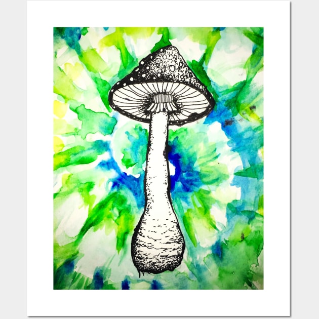 Watercolor Mushroom Wall Art by GhostFlowerDesigns